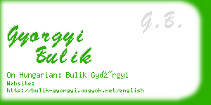 gyorgyi bulik business card